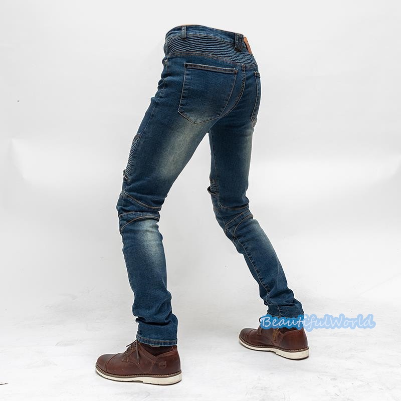 バイクパンツ メンズ ライダーパンツ バイクウェア オートバイ プロテクター付き ジーンズ デニム 転倒防護 膝当て 耐久 耐衝撃 膝パッド レーシングパンツ/24mtckz29 pattayablatt.com