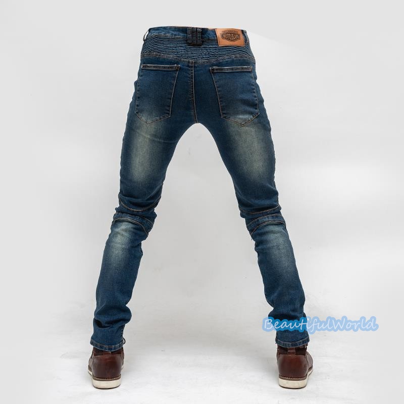 バイクパンツ メンズ ライダーパンツ バイクウェア オートバイ プロテクター付き ジーンズ デニム 転倒防護 膝当て 耐久 耐衝撃 膝パッド レーシングパンツ/24mtckz29 pattayablatt.com