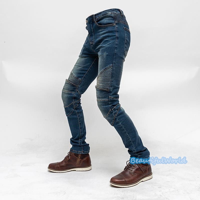 バイクパンツ メンズ ライダーパンツ バイクウェア オートバイ プロテクター付き ジーンズ デニム 転倒防護 膝当て 耐久 耐衝撃 膝パッド レーシングパンツ/24mtckz29 pattayablatt.com