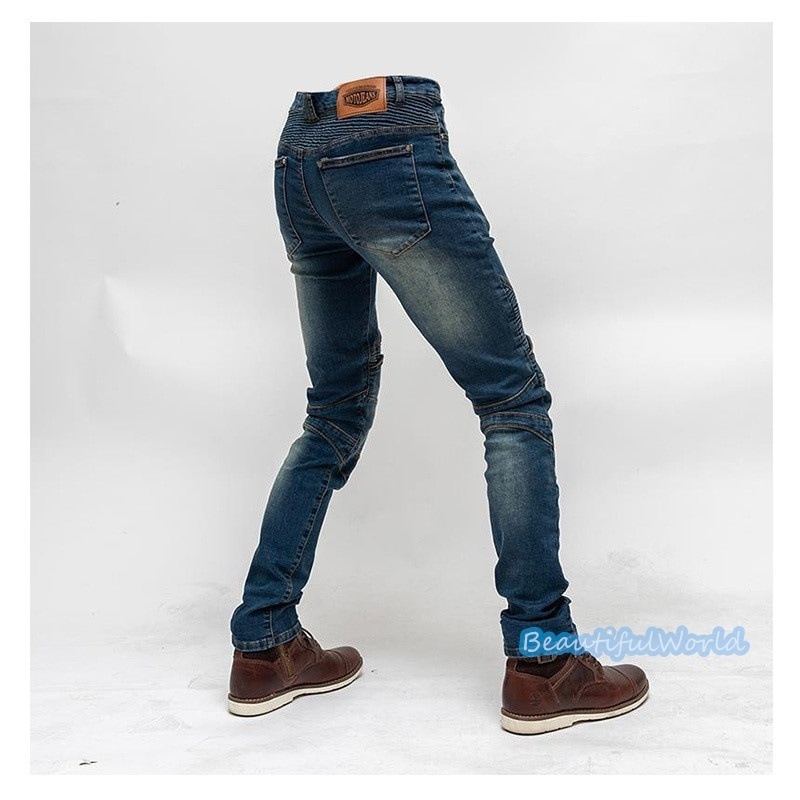 バイクパンツ メンズ ライダーパンツ バイクウェア オートバイ プロテクター付き ジーンズ デニム 転倒防護 膝当て 耐久 耐衝撃 膝パッド レーシングパンツ/24mtckz29 pattayablatt.com