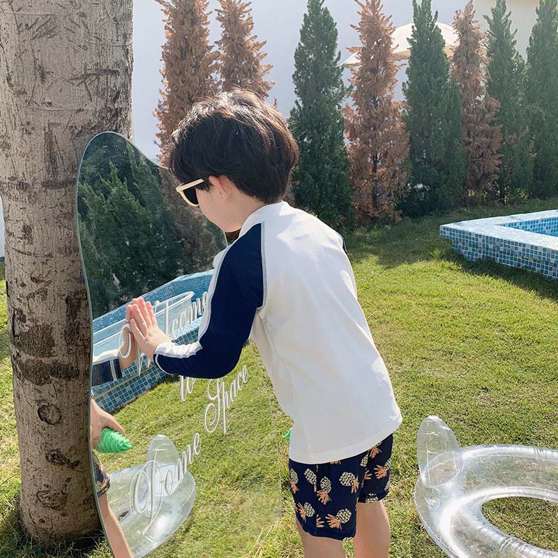 セパレート 2点セット ダイビングスーツ ジュニア 水着 長袖 ラッシュガード フィットネス レギンス ガールズ スイムウェア 海水浴 UV対策 日焼け防止 韓国風