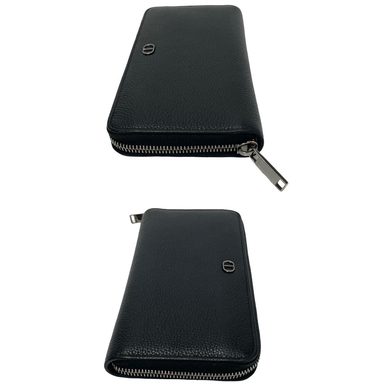 CD ロゴ 金具長財布 レザー ブラック 85915 CD ロゴ 金具長財布 レザー ブラック 85915