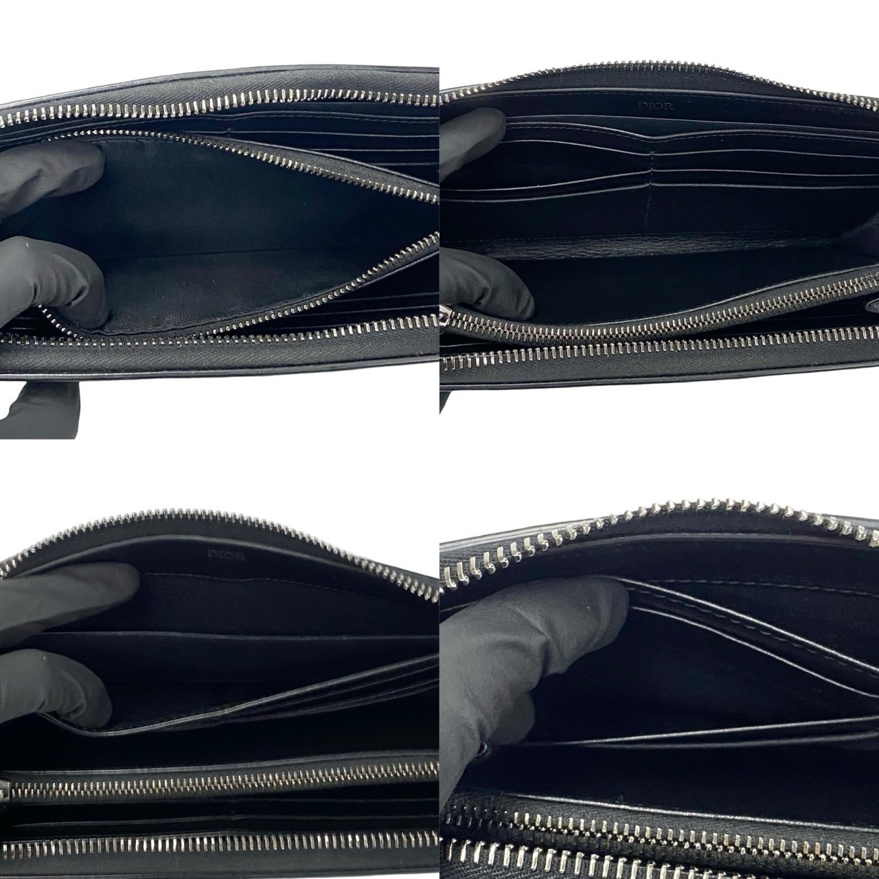 CD ロゴ 金具長財布 レザー ブラック 85915 CD ロゴ 金具長財布 レザー ブラック 85915