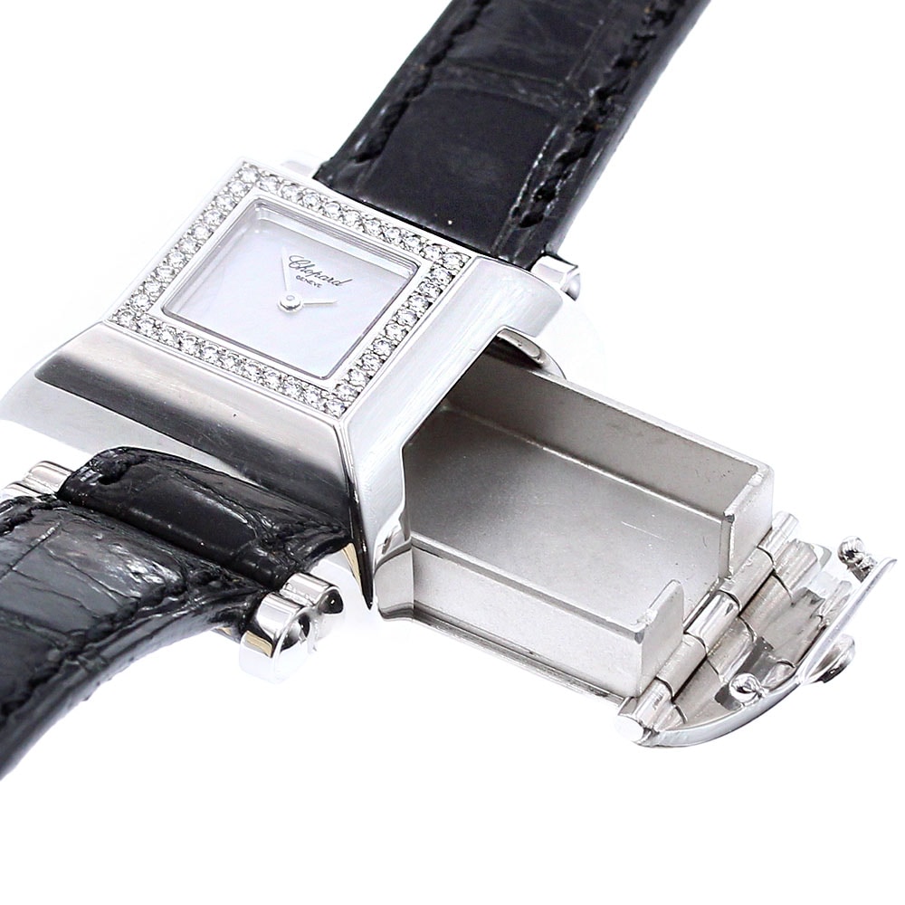 ショパール Chopard K18WG ダイヤベゼル クォーツ レディース _837783【中古】 dadidaworld.com