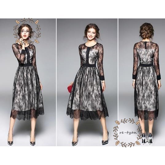 パーティードレス ミモレ丈 結婚式 ワンピース 袖あり 透け感レース デコルテが大人の魅力 レース 刺繍 フォーマルワンピース aライン 大きいサイズ フォーマル パーティードレス ミモレ丈 結婚式 ワンピース 袖あり 透け感レース デコルテが大人の魅力 レース 刺繍 フォーマルワンピース aライン 大きいサイズ フォーマル