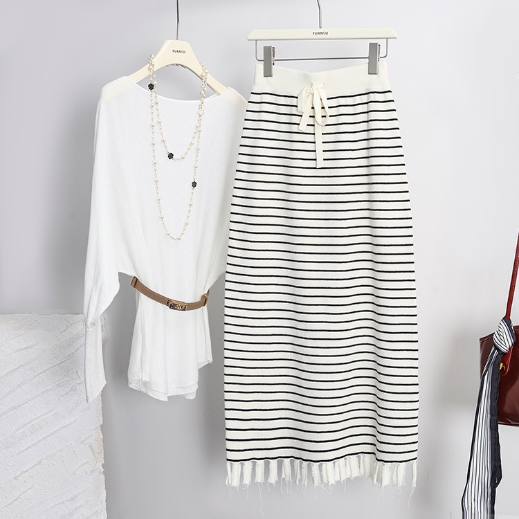 【送.料.無.料.急速発送】【新作】デザイン感ストライプフリンジニットスカートドローコードヒップバッグロングスカート 【送.料.無.料.急速発送】【新作】デザイン感ストライプフリンジニットスカートドローコードヒップバッグロングスカート