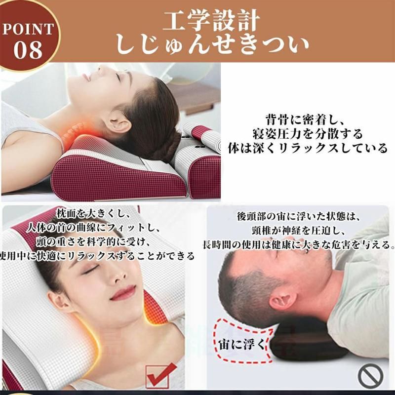 マッサージ器 多機能マッサージ枕 小型 全身 腰 足 背中 肩 首 電熱 マッサージ機 ネックマッサージャー プレゼント 温熱 3段階調整 ems 母の日 父の日 クリスマス