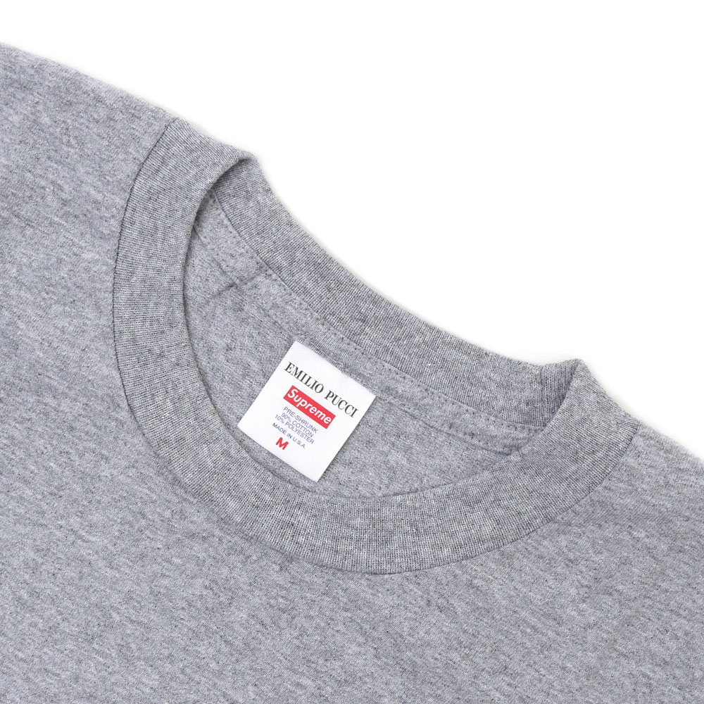 Supreme EMILIO PUCCI コラボTシャツ グレー Supreme シュプリーム 21SS Emilio Pucci Box Logo Tee エミリオ