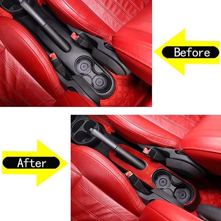 FOR FIAT 500 2011-2019年適用 カーボンファイバースタイルの車内および外装装飾トリムキット 赤( 赤 - 炭素繊維のテクスチャ, スタイル 11) FOR FIAT 500 2011-2019年適用 カーボンファイバースタイルの車内および外装装飾トリムキット 赤( 赤 - 炭素繊維のテクスチャ, スタイル 11)