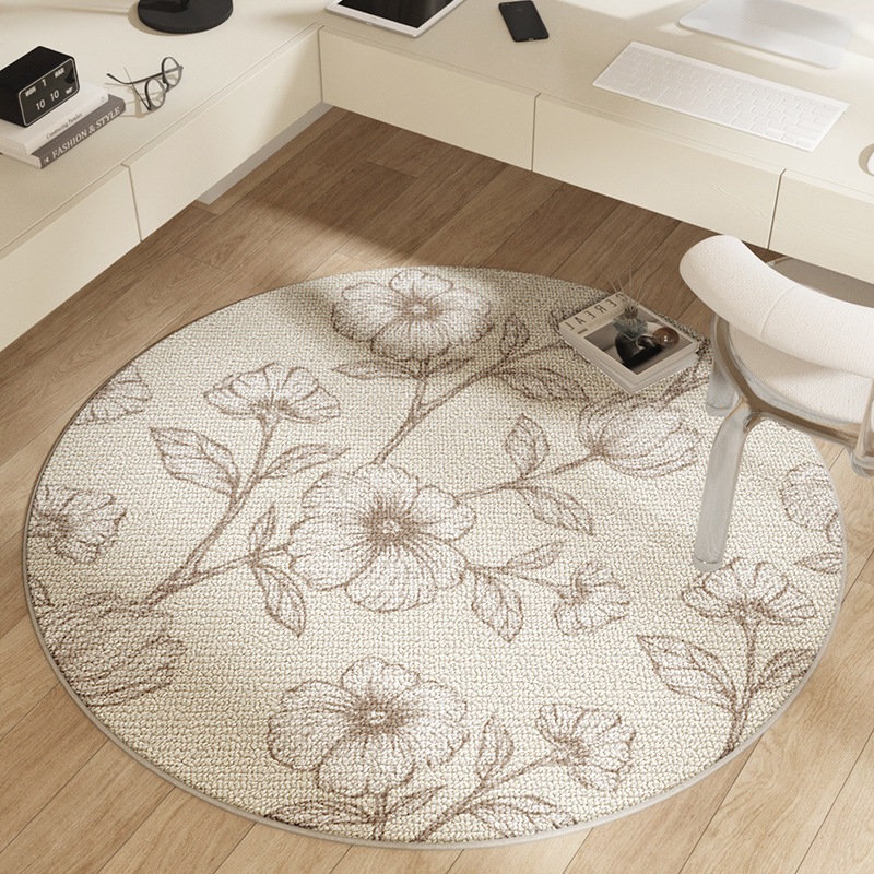 新しい牧歌的なスタイルのベッドルームラウンドカーペットフルショップホームガールルームベッドサイドブランケットリビングルーム大面積フロアマット 新しい牧歌的なスタイルのベッドルームラウンドカーペットフルショップホームガールルームベッドサイドブランケットリビングルーム大面積フロアマット