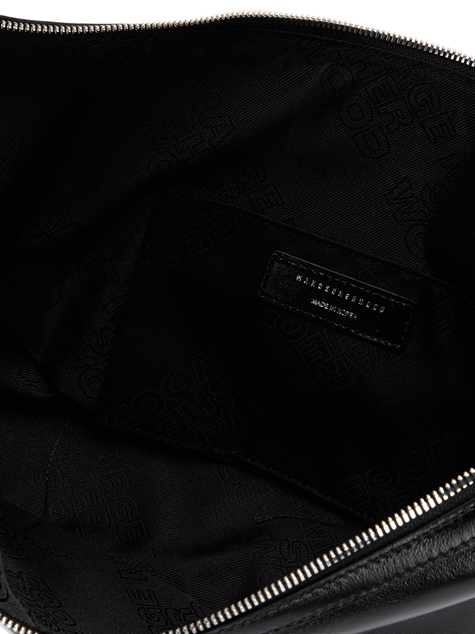 【MARGESHERWOOD】 BELTED HOBO MEDIUM : BLACK GLOSSY PLAIN