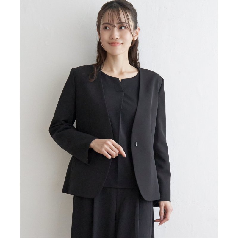 【洗濯機で洗える/フォーマル対応】ウォッシャブルVネックジャケット【セットアップ対応】 【洗濯機で洗える/フォーマル対応】ウォッシャブルVネックジャケット【セットアップ対応】