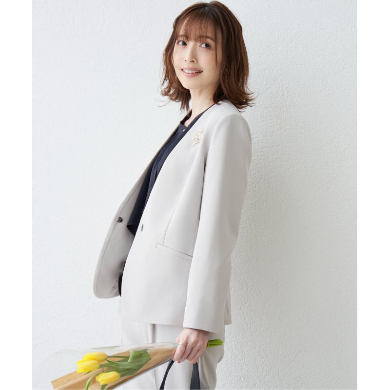 【洗濯機で洗える/フォーマル対応】ウォッシャブルVネックジャケット【セットアップ対応】 【洗濯機で洗える/フォーマル対応】ウォッシャブルVネックジャケット【セットアップ対応】