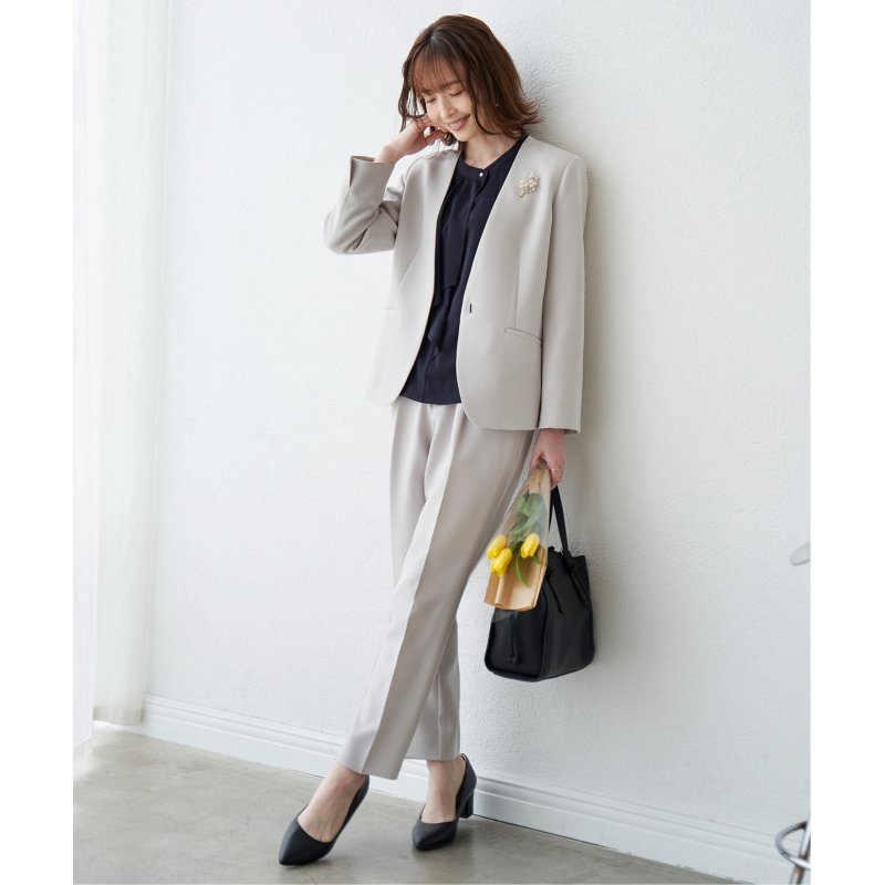 【洗濯機で洗える/フォーマル対応】ウォッシャブルVネックジャケット【セットアップ対応】 【洗濯機で洗える/フォーマル対応】ウォッシャブルVネックジャケット【セットアップ対応】