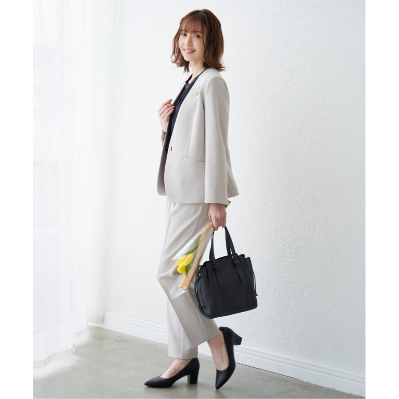 【洗濯機で洗える/フォーマル対応】ウォッシャブルVネックジャケット【セットアップ対応】 【洗濯機で洗える/フォーマル対応】ウォッシャブルVネックジャケット【セットアップ対応】