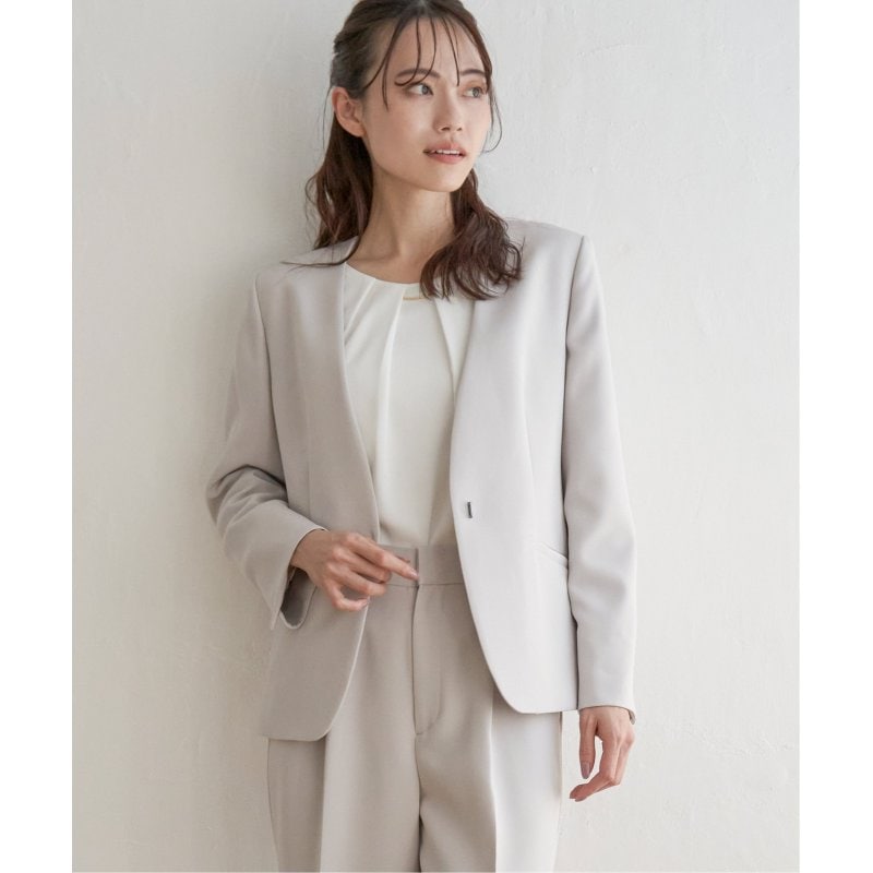 【洗濯機で洗える/フォーマル対応】ウォッシャブルVネックジャケット【セットアップ対応】 【洗濯機で洗える/フォーマル対応】ウォッシャブルVネックジャケット【セットアップ対応】