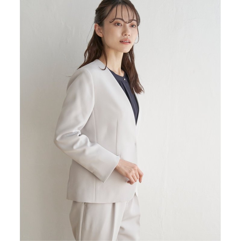 【洗濯機で洗える/フォーマル対応】ウォッシャブルVネックジャケット【セットアップ対応】 【洗濯機で洗える/フォーマル対応】ウォッシャブルVネックジャケット【セットアップ対応】