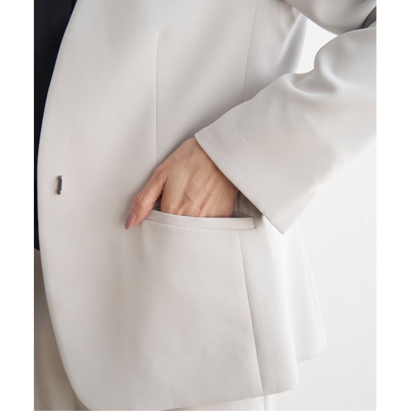 【洗濯機で洗える/フォーマル対応】ウォッシャブルVネックジャケット【セットアップ対応】 【洗濯機で洗える/フォーマル対応】ウォッシャブルVネックジャケット【セットアップ対応】