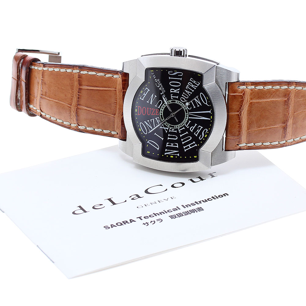 ドゥラクール deLaCour サクラ クラシック Limited edition 500本限定 自動巻き メンズ _898978【中古】 ドゥラクール deLaCour サクラ クラシック Limited edition 500本限定 自動巻き メンズ _898978【中古】