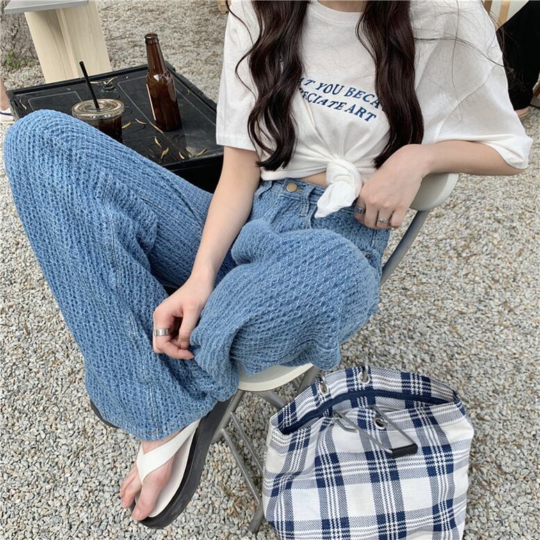 2color レディース ジャガードデニムパンツ ワイドパンツ ツイード風 ハンサム デニム 2color レディース ジャガードデニムパンツ ワイドパンツ ツイード風 ハンサム デニム