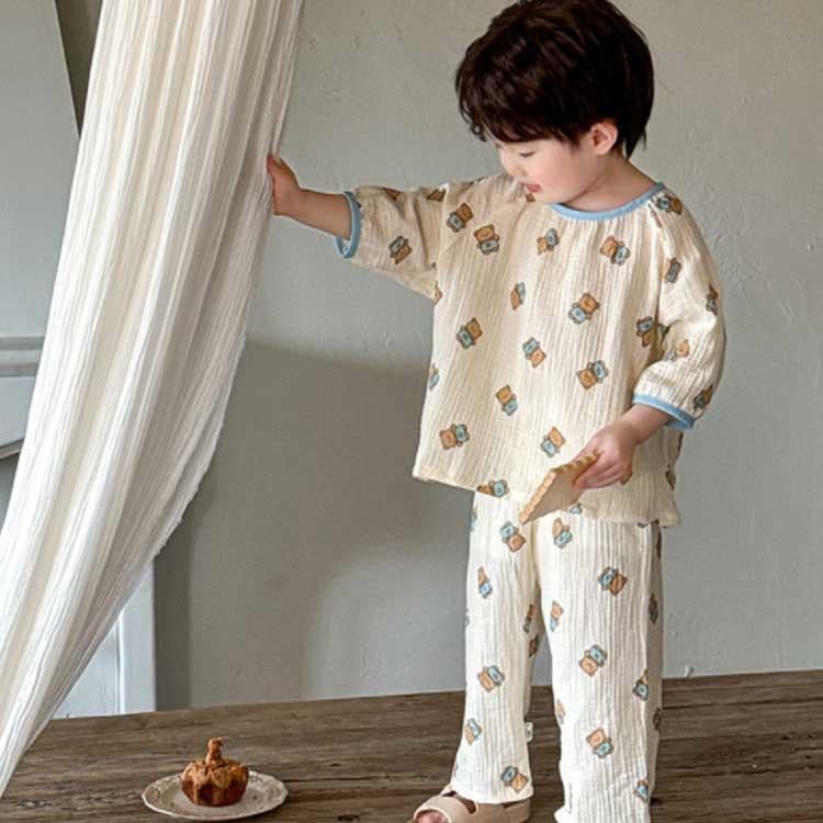 コットン キッズ パジャマ 春夏用 綿 ガーゼ 上下セット 女の子 ウェア 長ズボン 冷房対策 部屋着 ナイトウェア かぶるだけ キッズ コットン キッズ パジャマ 春夏用 綿 ガーゼ 上下セット 女の子 ウェア 長ズボン 冷房対策 部屋着 ナイトウェア かぶるだけ キッズ