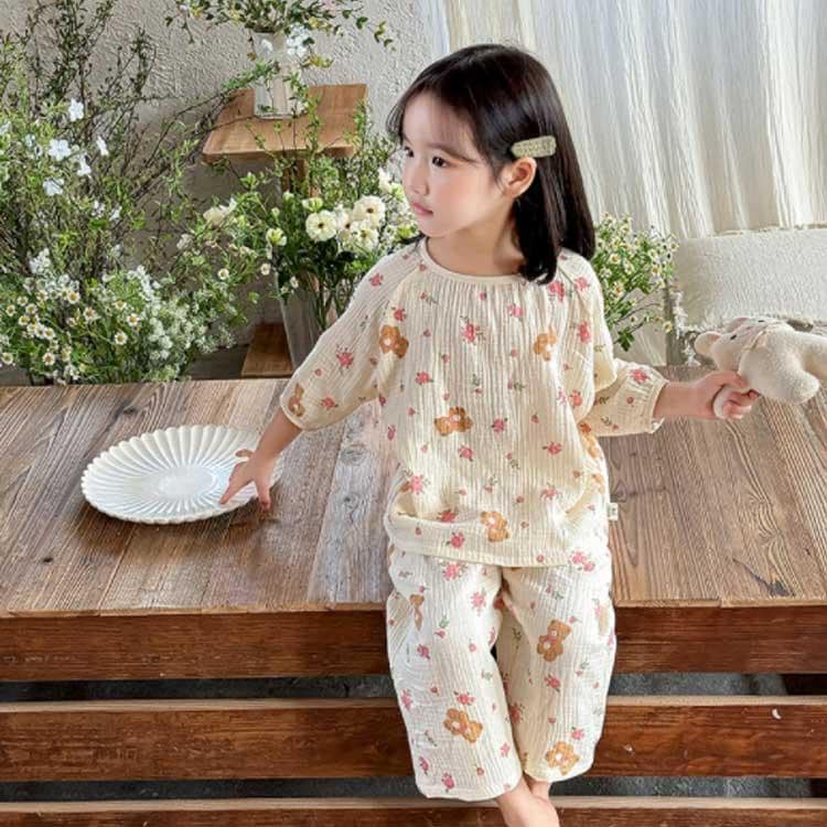 コットン キッズ パジャマ 春夏用 綿 ガーゼ 上下セット 女の子 ウェア 長ズボン 冷房対策 部屋着 ナイトウェア かぶるだけ キッズ コットン キッズ パジャマ 春夏用 綿 ガーゼ 上下セット 女の子 ウェア 長ズボン 冷房対策 部屋着 ナイトウェア かぶるだけ キッズ