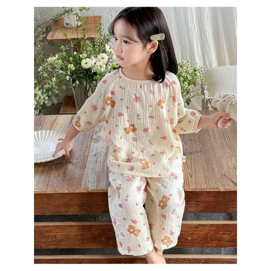 コットン キッズ パジャマ 春夏用 綿 ガーゼ 上下セット 女の子 ウェア 長ズボン 冷房対策 部屋着 ナイトウェア かぶるだけ キッズ コットン キッズ パジャマ 春夏用 綿 ガーゼ 上下セット 女の子 ウェア 長ズボン 冷房対策 部屋着 ナイトウェア かぶるだけ キッズ