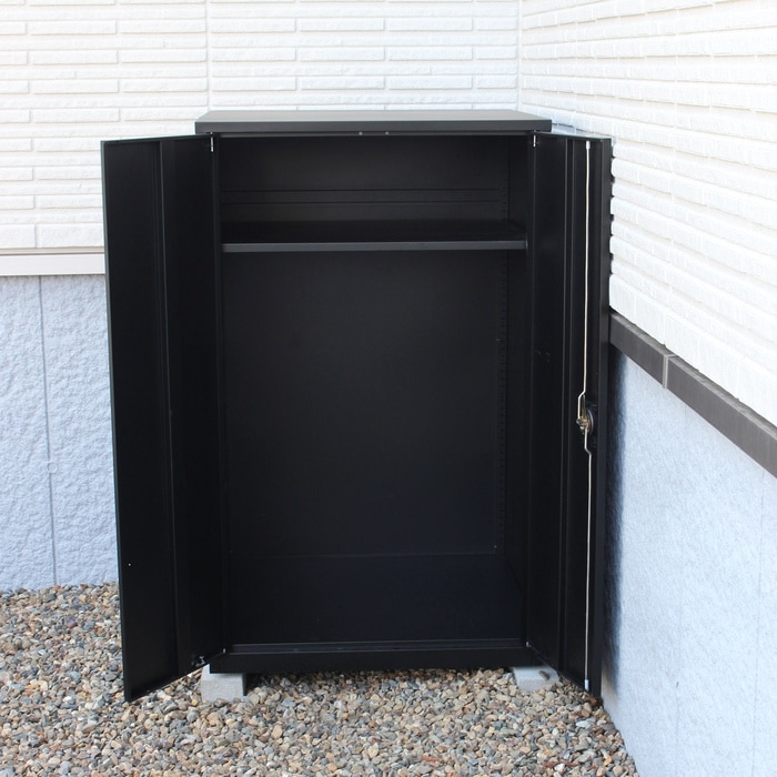 タイヤが入るスチール製収納庫 物置 屋外 収納 スチール物置 おしゃれ 収納庫 小型 コンパクト 鍵付き