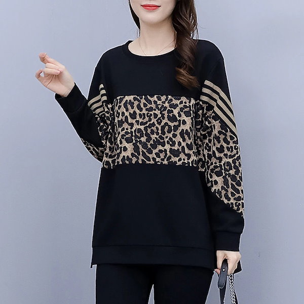 Qoo10] ヒョウ柄 ゼブラ柄 大きいサイズ 長袖