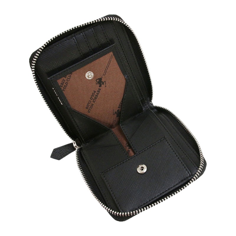 ラウンドファスナー 二つ折り財布 カウレザー ロゴ 小銭入れ メンズ 男性 bhgm3004 専属BOX付 ラウンドファスナー 二つ折り財布 カウレザー ロゴ 小銭入れ メンズ 男性 bhgm3004 専属BOX付