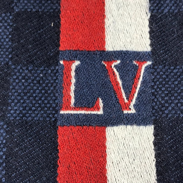 LOUIS VUITTON ルイヴィトン　エシャルプ・メサジェ マフラー ブルー LOUIS VUITTON ルイ・ヴィトン エシャルプ・ロゴマニア シャイン