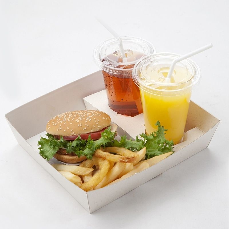 （まとめ買い）シモジマ HEIKO 食品容器 エコパームボックス ランチトレー ホルダー付 20枚 天面240x215/底面220x190/高55mm 004247801 [x3セット]