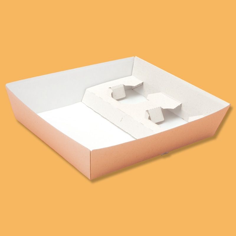 （まとめ買い）シモジマ HEIKO 食品容器 エコパームボックス ランチトレー ホルダー付 20枚 天面240x215/底面220x190/高55mm 004247801 [x3セット]