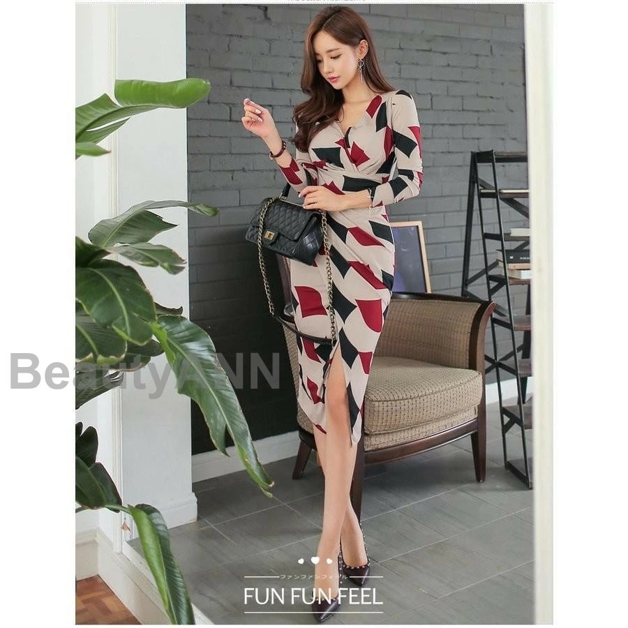 ワンピース レディース 40代 きれいめ 膝丈ワンピース 春 夏 七分袖ワンピース Vネック スリット タイトスカート オシャレ韓国風 OL 大人上品 30代 着痩せ ロングワンピース カジュアル ワ ワンピース レディース 40代 きれいめ 膝丈ワンピース 春 夏 七分袖ワンピース Vネック スリット タイトスカート オシャレ韓国風 OL 大人上品 30代 着痩せ ロングワンピース カジュアル ワ