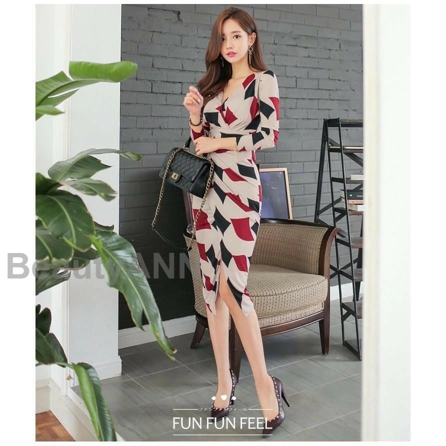 ワンピース レディース 40代 きれいめ 膝丈ワンピース 春 夏 七分袖ワンピース Vネック スリット タイトスカート オシャレ韓国風 OL 大人上品 30代 着痩せ ロングワンピース カジュアル ワ ワンピース レディース 40代 きれいめ 膝丈ワンピース 春 夏 七分袖ワンピース Vネック スリット タイトスカート オシャレ韓国風 OL 大人上品 30代 着痩せ ロングワンピース カジュアル ワ
