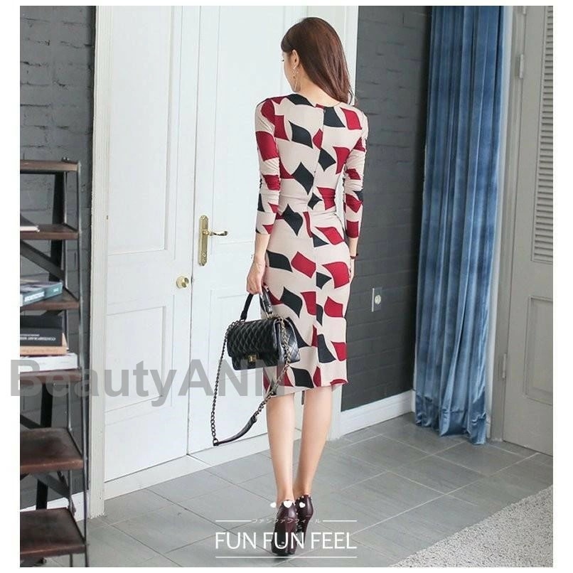 ワンピース レディース 40代 きれいめ 膝丈ワンピース 春 夏 七分袖ワンピース Vネック スリット タイトスカート オシャレ韓国風 OL 大人上品 30代 着痩せ ロングワンピース カジュアル ワ ワンピース レディース 40代 きれいめ 膝丈ワンピース 春 夏 七分袖ワンピース Vネック スリット タイトスカート オシャレ韓国風 OL 大人上品 30代 着痩せ ロングワンピース カジュアル ワ