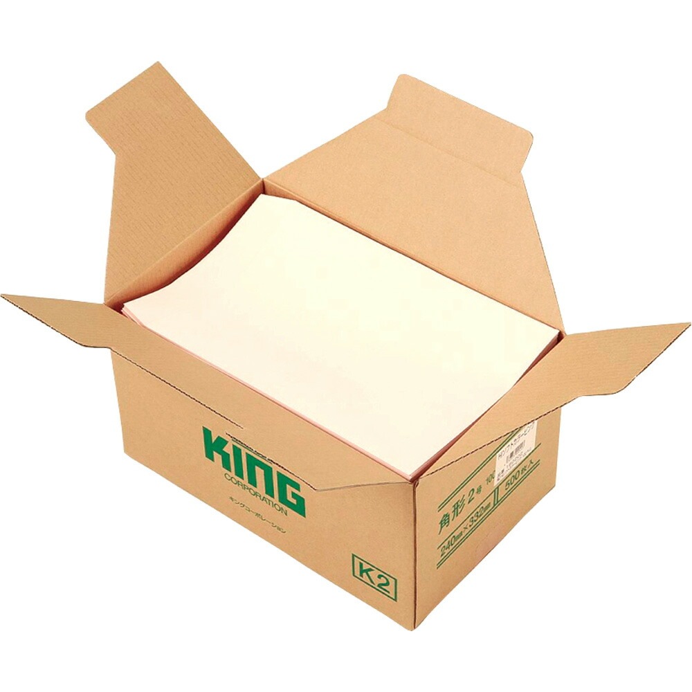 キングコーポレーション角2HIソフトピンク100スミ500枚 160202