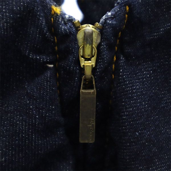 未使用 長袖 フリルデニム ワンピース F ネイビー LWFO181003 レディース