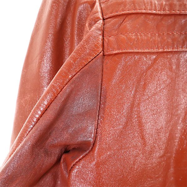 top skins 70s ヴィンテージ レザージャケット ブラウン系 本革 レディース