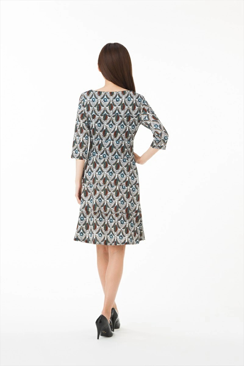 ファス(FAS)ワンピース T2 T3 T4サイズ 大人ワンピース レディース 7分袖 Uネック 膝丈 ワンピース 上品 大きいサイズ Fille A Suivre ファス(FAS)ワンピース T2 T3 T4サイズ 大人ワンピース レディース 7分袖 Uネック 膝丈 ワンピース 上品 大きいサイズ Fille A Suivre