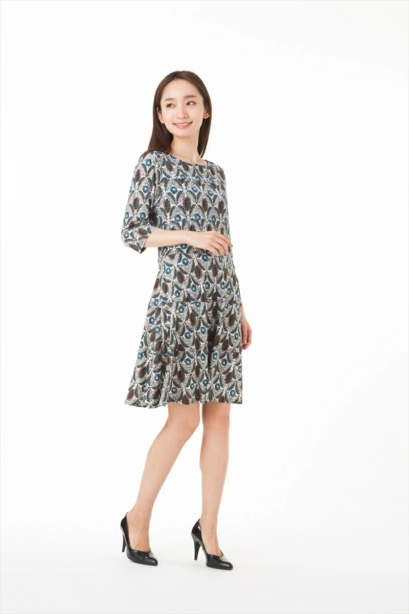 ファス(FAS)ワンピース T2 T3 T4サイズ 大人ワンピース レディース 7分袖 Uネック 膝丈 ワンピース 上品 大きいサイズ Fille A Suivre ファス(FAS)ワンピース T2 T3 T4サイズ 大人ワンピース レディース 7分袖 Uネック 膝丈 ワンピース 上品 大きいサイズ Fille A Suivre