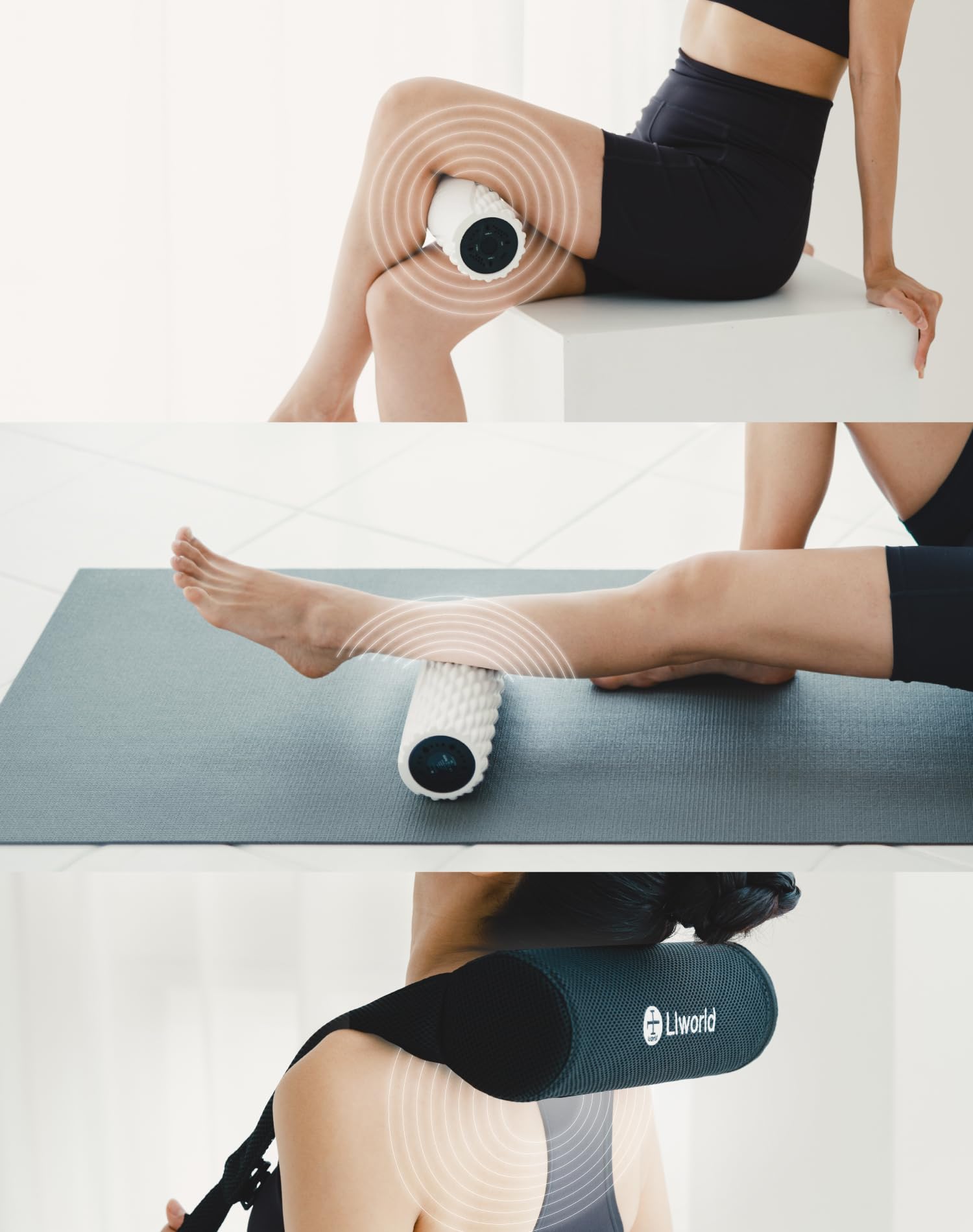 LIworld BODYREX-L 筋膜リリースローラー 電動 フォームローラー