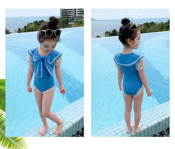 女子小学生  スク水　　天然 Qoo10] 水着キッズ 女の子体を修繕して泳ぐ3-6