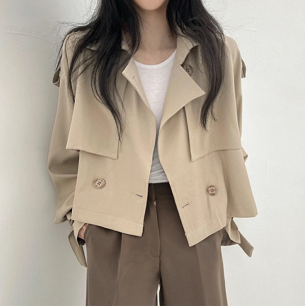 クロップドトレンチコートp288250 レディース 【jk】トレンチコート 長袖 ショート丈 クロップド丈 単色 無地 シンプル ベーシック 襟 えり Vネック ボタン ぼたん フラップ 秋 冬 春 クロップドトレンチコートp288250 レディース 【jk】トレンチコート 長袖 ショート丈 クロップド丈 単色 無地 シンプル ベーシック 襟 えり Vネック ボタン ぼたん フラップ 秋 冬 春