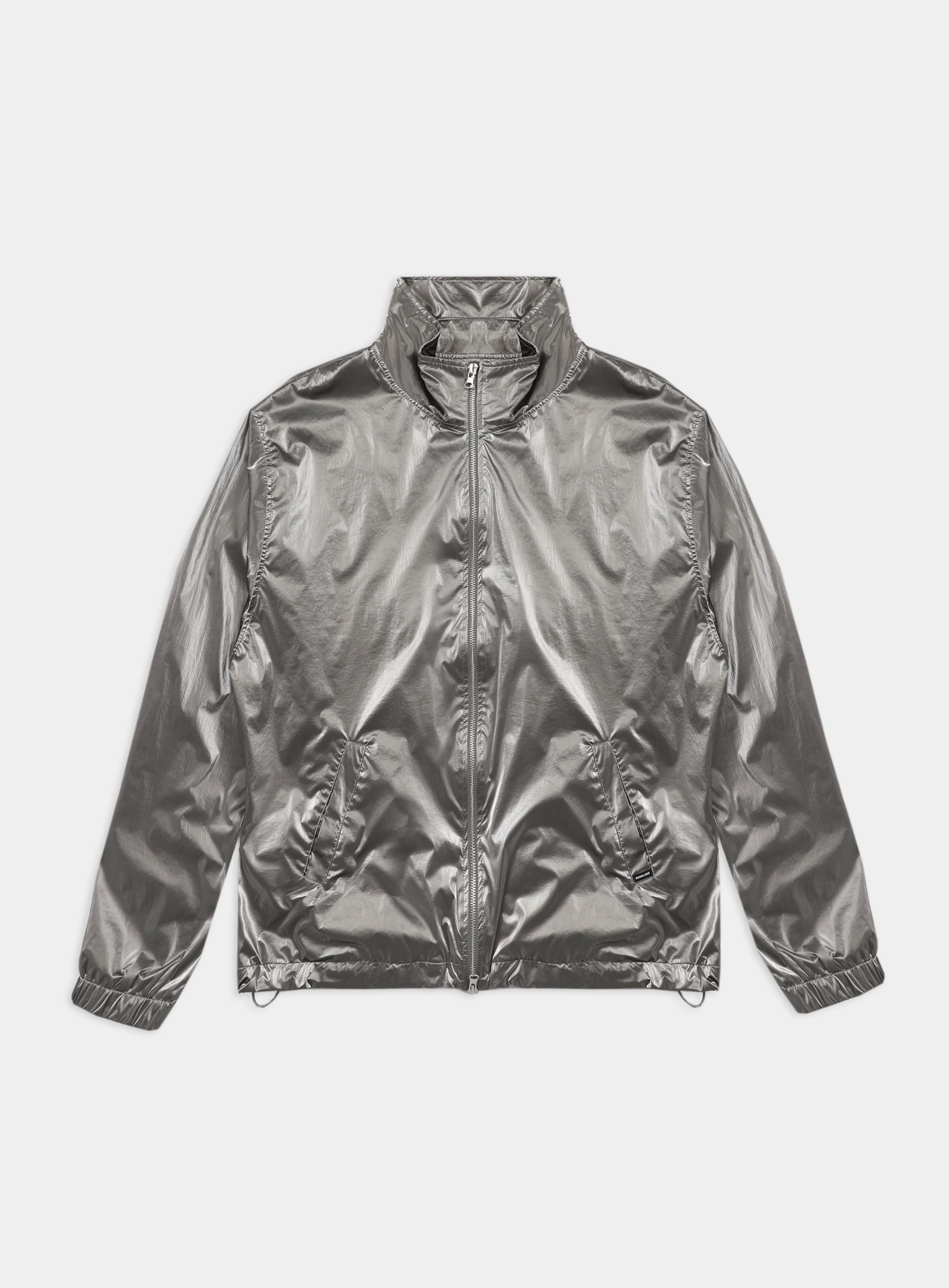 【BADBLOOD】 PRINT LOGO NYLON TRACK JACKET : KHAKI