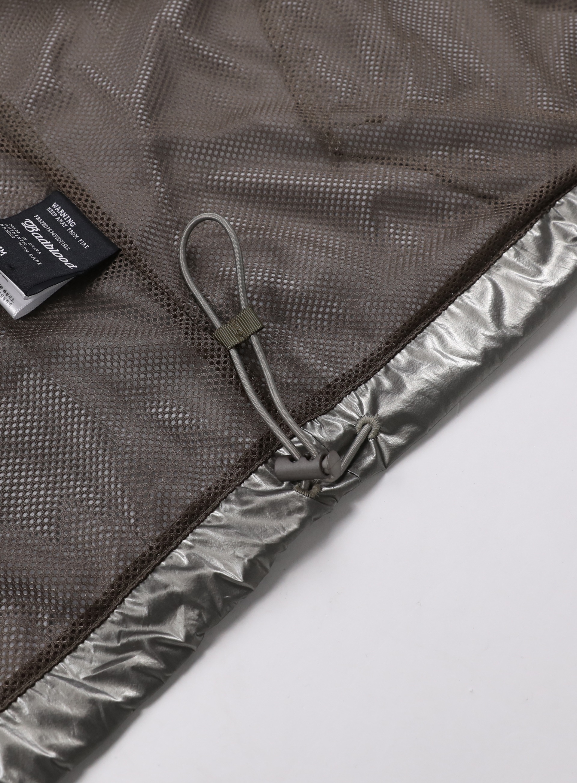 【BADBLOOD】 PRINT LOGO NYLON TRACK JACKET : KHAKI