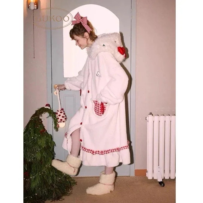 【急速出荷!】25福袋果物の殻と同じパジャマの女性冬ハローキティの新しいぬいぐるみ保温女性家庭服セットに帽子がついている 【急速出荷!】25福袋果物の殻と同じパジャマの女性冬ハローキティの新しいぬいぐるみ保温女性家庭服セットに帽子がついている