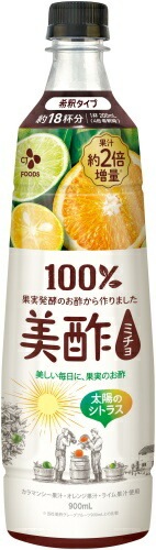 CJジャパン 美酢 ミチョ 太陽のシトラス 900ml プラスチックボトル 12本入 酢飲料 希釈用 お酢