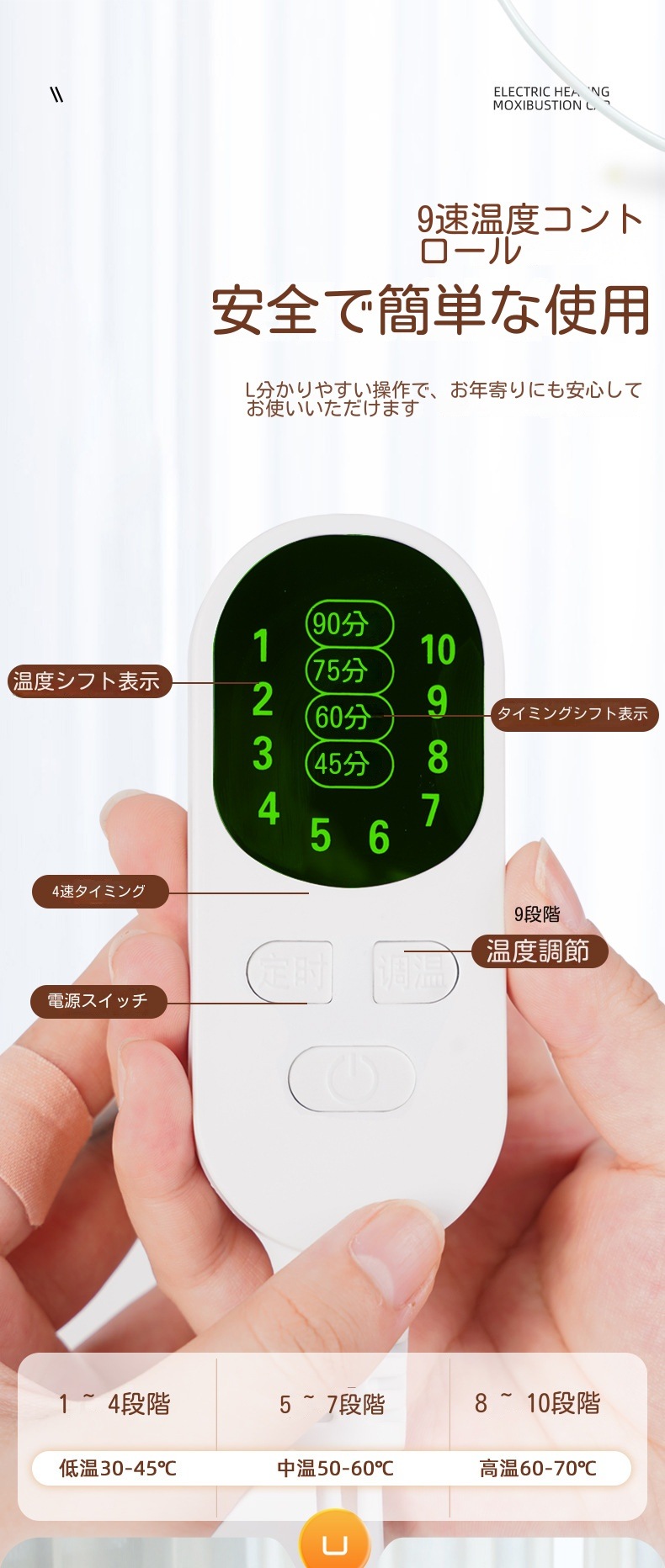 電気加熱よもぎ帽子よもぎ蒸しセットお灸帽子頭温灸器頭皮ケアヘッド温熱月子帽子煙のでない温度調節火を使わないお灸レディース メンズ深め年寄り男女 兼用一般家庭お灸用睡眠を助ける頭の痛みと不快感を緩和する