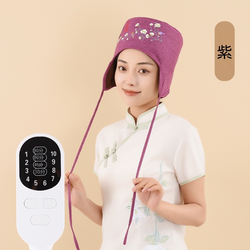 電気加熱よもぎ帽子よもぎ蒸しセットお灸帽子頭温灸器頭皮ケアヘッド温熱月子帽子煙のでない温度調節火を使わないお灸レディース メンズ深め年寄り男女 兼用一般家庭お灸用睡眠を助ける頭の痛みと不快感を緩和する